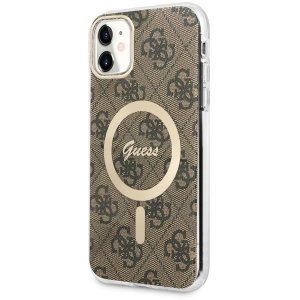 Guess GUHMN61H4STW iPhone 11 6.1 brązowy/brown hardcase 4G MagSafe