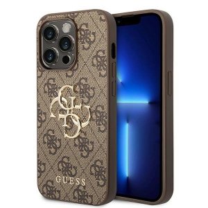 Guess GUHCP15L4GMGBR iPhone 15 Pro 6.1 brązowy/brown hardcase 4G Big Metal Logo