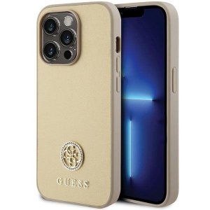 Guess GUHCP15XPS4DGPD iPhone 15 Pro Max 6.7 złoty/gold hardcase Strass Metal Logo