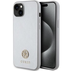 Guess GUHCP15SPS4DGPS iPhone 15 / 14 / 13 6.1 srebrny/silver hardcase Strass Metal Logo