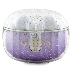 Guess słuchawki Bluetooth GUTWSHDGKEEUTWS + stacja dokująca fioletowy/purple Glitter Gradient