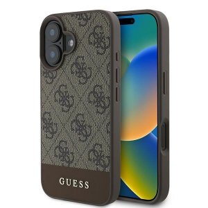 Guess GUHCP16MG4GLBR iPhone 16 Plus 6.7brązowy/brown hardcase 4G Bottom Stripe