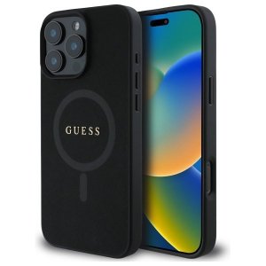 Guess GUHMP16XPSAHMCK iPhone 16 Pro Max 6.9 czarny/black hardcase Saffiano Classic Logo MagSafe