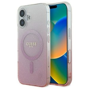 Guess GUHMP16SHGRCELP iPhone 166.1 różowy/pink hardcase IML Glitter Gradient MagSafe