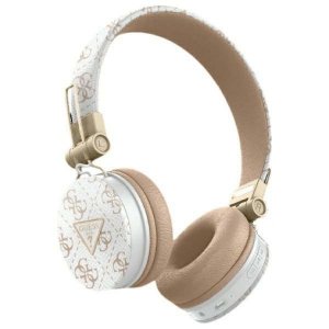 Guess słuchawki nauszne Bluetooth ENC    GUBH70E4PTMH biały/white 4G Triangle Round Shape
