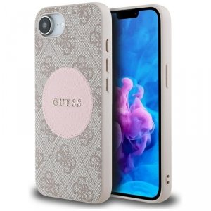 Etui Guess 4G Circle Classic Logo        MagSafe do iPhone 16e różowo