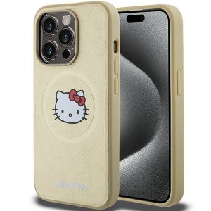 Hello Kitty HKHMP13XPGHCKD iPhone 13 Pro Max 6.7 złoty/gold hardcase Leather Kitty Head MagSafe