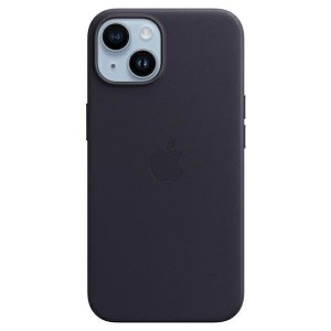 Etui Apple MPP63ZM/A iPhone 14 / 15 / 13 6.1 atramentowy/ink Leather Case MagSafe