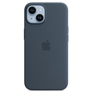 Etui Apple MPRV3ZM/A iPhone 14 / 15 / 13 6.1 MagSafe niebieski/storm blue Silicone Case