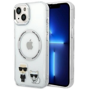 Karl Lagerfeld KLHMP14SHKCT iPhone 14/ 15 / 13 6,1 hardcase przeźroczysty/transparent Karl & Choupette Aluminium Magsafe