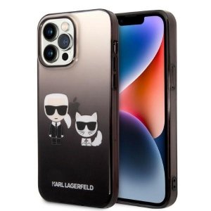 Karl Lagerfeld KLHCP14LTGKCK iPhone 14 Pro 6,1 hardcase czarny/black Gradient Ikonik Karl & Choupette