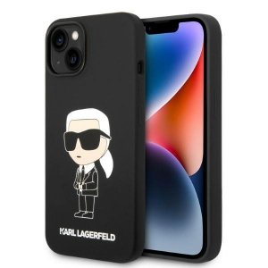 Karl Lagerfeld KLHMP14MSNIKBCK iPhone 14 Plus / 15 Plus 6,7 hardcase czarny/black Silicone Ikonik Magsafe