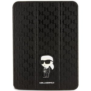 Karl Lagerfeld KLFC11SAKHPKK iPad 10 - 10.9 Folio Magnet Allover Cover czarny/black Saffiano Monogram Ikonik