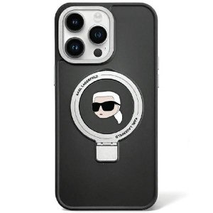 Karl Lagerfeld KLHMP15XHMRSKHK iPhone 15 Pro Max 6.7 czarny/black hardcase Ring Stand Karl Head MagSafe