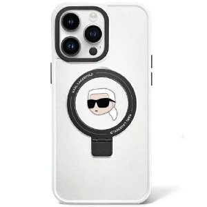 Karl Lagerfeld KLHMP15LHMRSKHH iPhone 15 Pro 6.1 biały/white hardcase Ring Stand Karl Head MagSafe