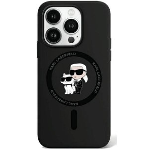 Karl Lagerfeld KLHMP15LSCMKCRHK iPhone 15 Pro 6.1 czarny/black hardcase Silicone Karl & Choupette MagSafe