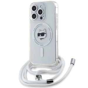 Karl Lagerfeld KLHMP13XHCCHNT iPhone 13 Pro Max 6.7 hardcase transparent IML Choupette Head & Cord Magsafe