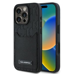 Karl Lagerfeld KLHCP16XPGKHPRPK iPhone 16 Pro Max 6.9 czarny/black hardcase Cardslots Monogram
