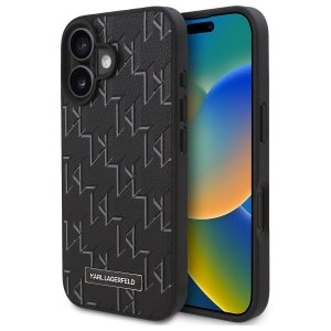 Karl Lagerfeld KLHMP16MPKHPORPK iPhone16 Plus 6.7 czarny/black hardcase Hot Stamp Magsafe