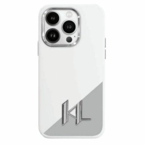 Karl Lagerfeld KLHMP16SSCMKMPCH iPhone   16 6,1 biały/white hardcase Silicone Initial Metal Logo MagSafe