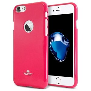 Mercury Jelly Case iPhone X różowy /hot pink wycięcie/hole