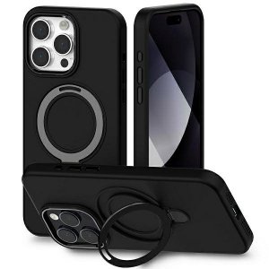 Mercury MagSafe Stand Silicone iPhone 15 Pro Max 6,7 czarny/black