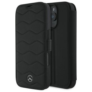 Mercedes MEBKP16X23RWRSK iPhone 16 Pro   Max 6.9 czarny/black bookcase MB Waves Leather