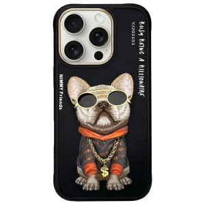 Nimmy etui iPhone 16 Pro Max 6.9        czarny/black Glasses Cool Dog