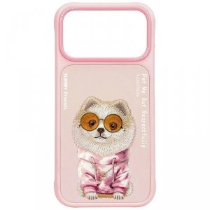 Etui Nimmy Glasses Cool Dog do iPhone 17 Pro Max różowy