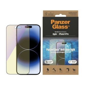 PanzerGlass Ultra-Wide Fit iPhone 14 Pro 6,1 Screen Protection Antibacterial Easy Aligner Included Anti-blue light 2792