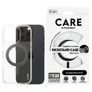 Etui CARE by PanzerGlass Feature         Kickstand Case iPhone 16 Pro 6,3 czarny/black MagSafe 1322