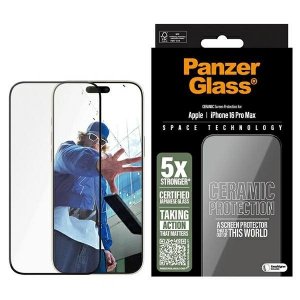 PanzerGlass Ceramic Screen Protector iPhone 16 Pro Max 6.9 Ultra-Wide Fit 2856