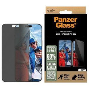PanzerGlass Privacy Screen ProtectoriPhone 16 Pro Max 6.9 Ultra-Wide Fit P2864