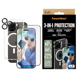 PanzerGlass Bundle 3in1 iPhone 16 Pro6.3 D3O Hardcase + Screen Protector UWF+ Lens B1292+2862+1284