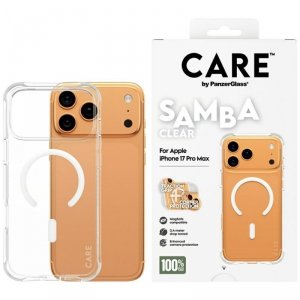 Etui CARE by PanzerGlass Fashionable     Samba w. White MagSafe do iPhone 17 Pro Max przezroczysty