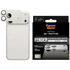 Szkło hartowane na obiektyw PanzerGlass Fender Camera Protector do iPhone 17 Pro Max srebrny 