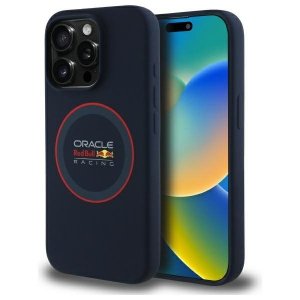 Red Bull RBHMP15X24SIILVR iPhone 15 Pro  Max 6.7 hardcase granatowy/navy Silicone Red Ring MagSafe