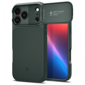 Etui Spigen Optik Armor Mag MagSafe do   iPhone 17 Pro Max zielony