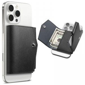 Magnetyczny portfel Spigen Valentinus    Pro MagSafe czarny