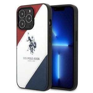 US Polo USHCP14LPSO3 iPhone 14 Pro 6,1 biały/white Tricolor Embossed