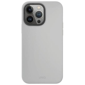 UNIQ etui Lino Hue iPhone 15 Pro Max 6.7 Magclick Charging jasnoszary/chalk grey