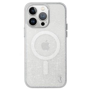 UNIQ etui Coehl Lumino iPhone 15 Pro 6.1 Magnetic Charging srebrny/sparkling silver