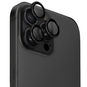 UNIQ Optix Aluminium Camera Lens Protector iPhone 16 Pro 6.3 / 16 Pro Max 6.9 midnight black szkło na obiektyw apara