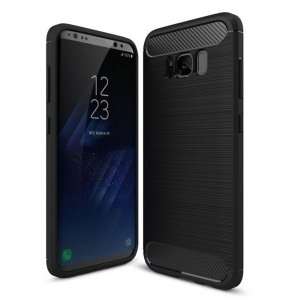 tpu Carbon Case etui pokrowiec Samsung Galaxy S8 G950 czarny