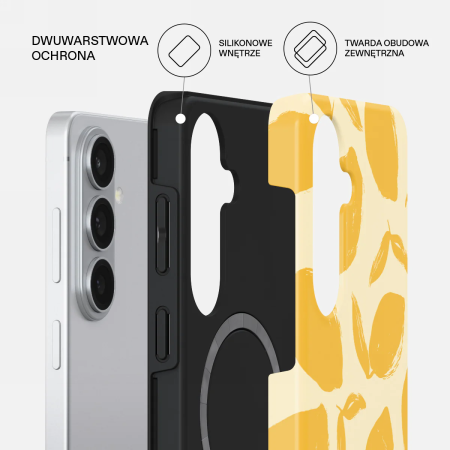 Burga Tough - etui ochronne z wbudowanym modułem magnetycznym do Samsung Galaxy S26 (lemon tart)