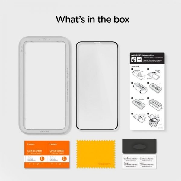 SZKŁO HARTOWANE SPIGEN ALM GLASS FC IPHONE 11 / XR BLACK