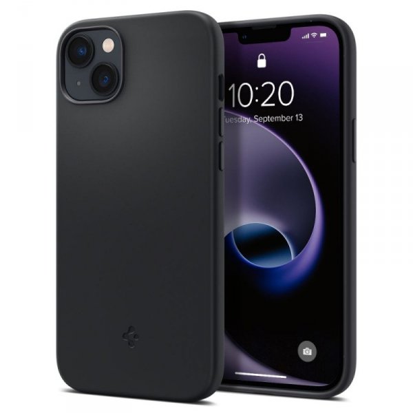 Etui Spigen Silicone Fit Mag MagSafe do iPhone 14 Plus / 15 Plus – Czarny (Black)