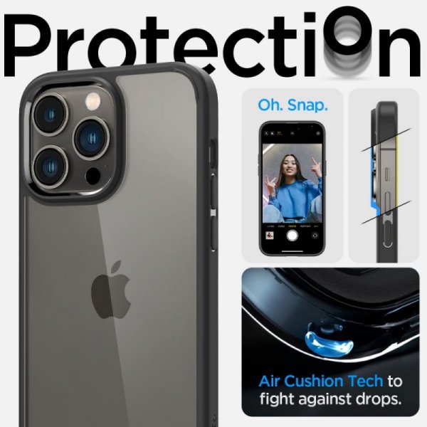 ETUI SPIGEN  ULTRA HYBRID IPHONE 14 PRO MAX MATTE BLACK
