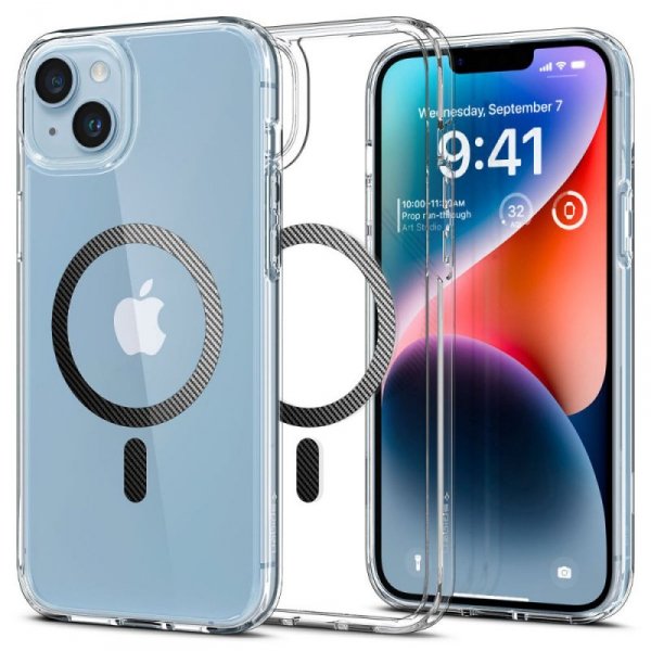ETUI SPIGEN  ULTRA HYBRID MAG MAGSAFE IPHONE 14 PLUS / 15 PLUS CARBON FIBER