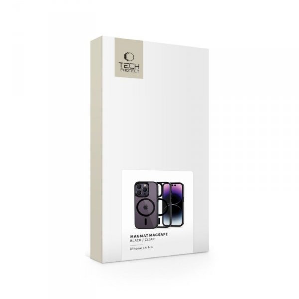 ETUI PLECKI CASE NAKŁADKA TECH-PROTECT  MAGMAT MAGSAFE IPHONE 14 PRO BLACK/CLEAR